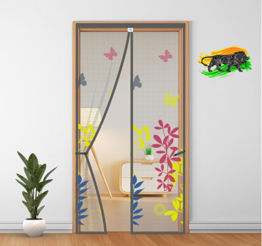 LifeKrafts Polyester Magnetic Mosquito Net for Door | Mosquito Curtain for All Door Types & Sizes | Auto-Closing Insect Screen to Keep Mosquito Out (210x100 cms, Grey) home appliance